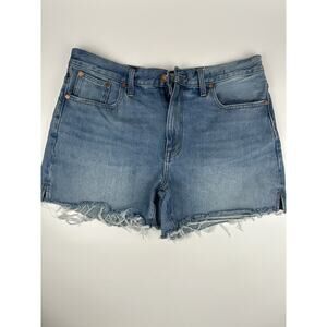 Madewell Denim Short Womens Size 32 Relaxed Mid Length Cutoff